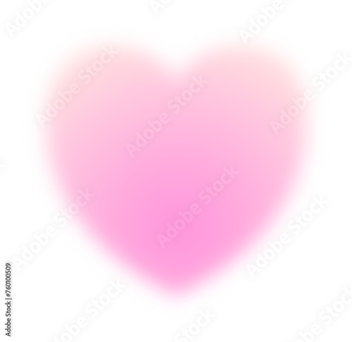 Soft pink magenta gradient blurred heart. Contemporary design element, background