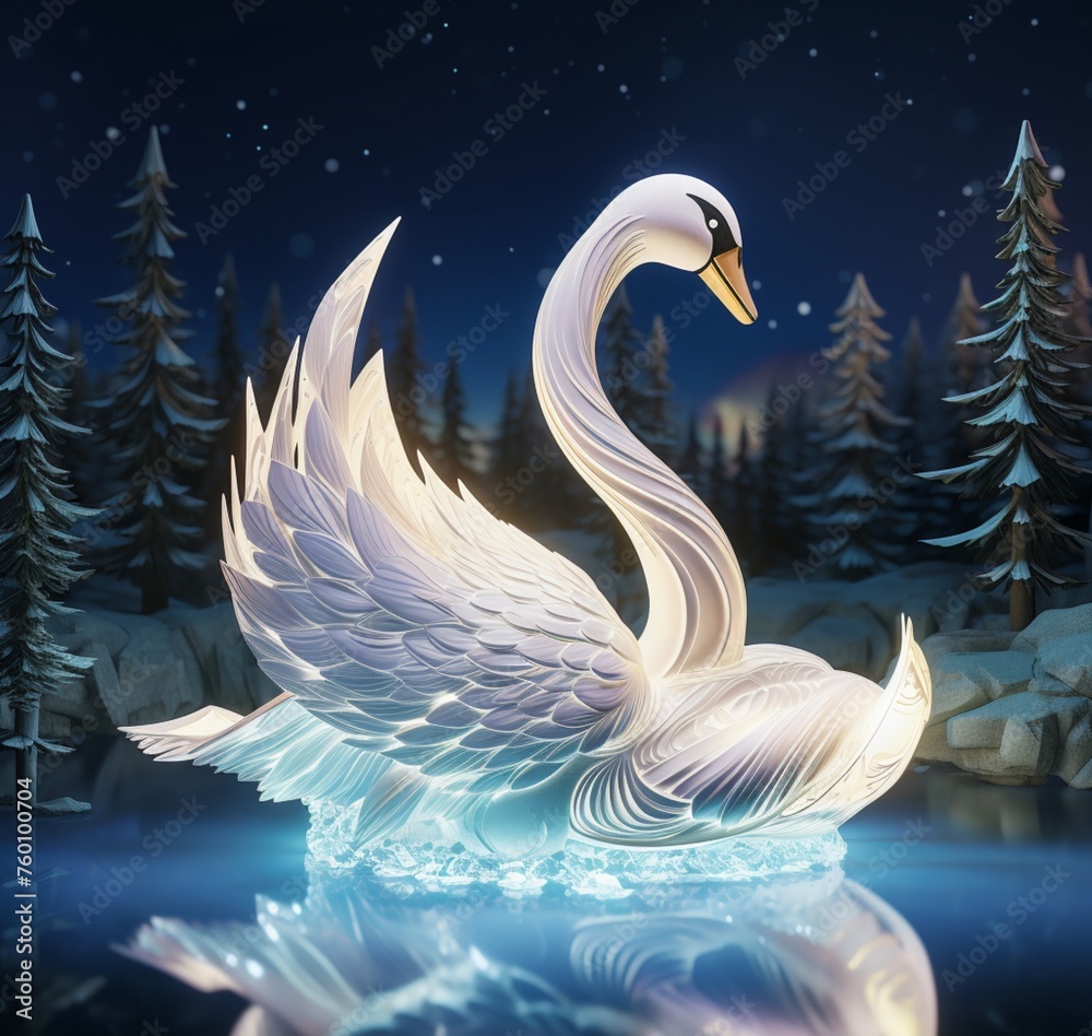 Obraz premium swans on the lake