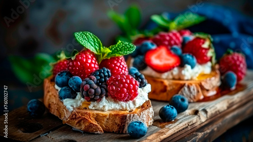 delicious cake with fresh fruits