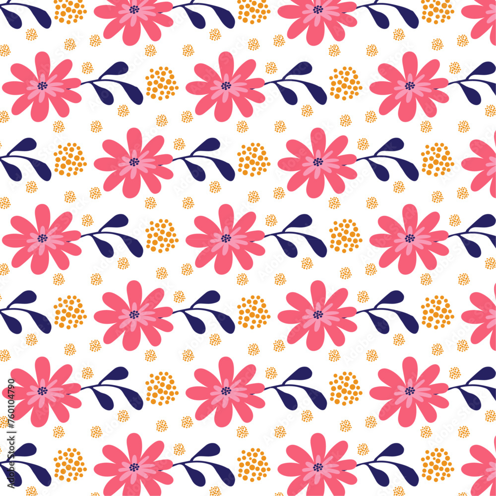 seamless floral pattern vibrant colors