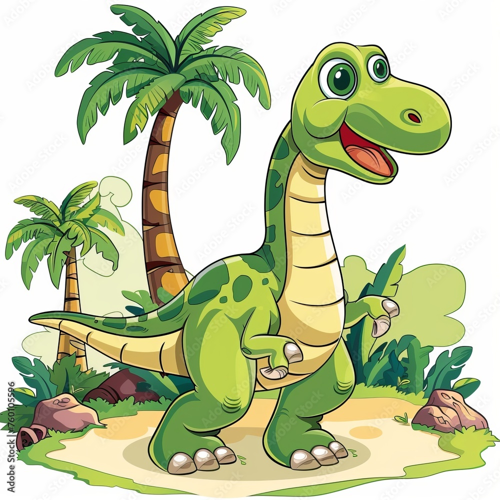 Naklejka premium cartoon dinosaur.