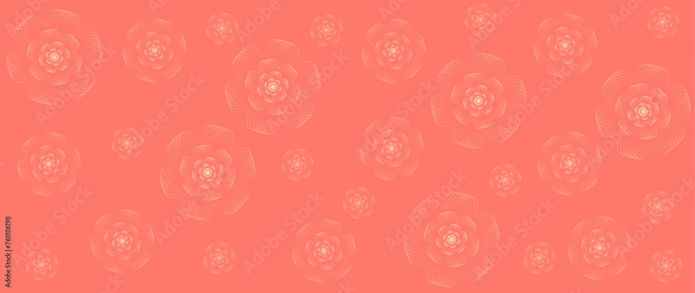 Vector illustration. Floral seamless design. Stylish pattern. Gradient color. Ideal for textile design, screensavers, covers, cards, invitations and posters.