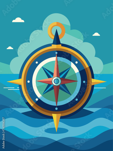 Composing a water background using a compass for guidance.