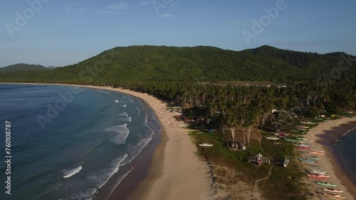 Wallpaper Mural Aerial view of Nacpan Beach Palawan Philippines Torontodigital.ca