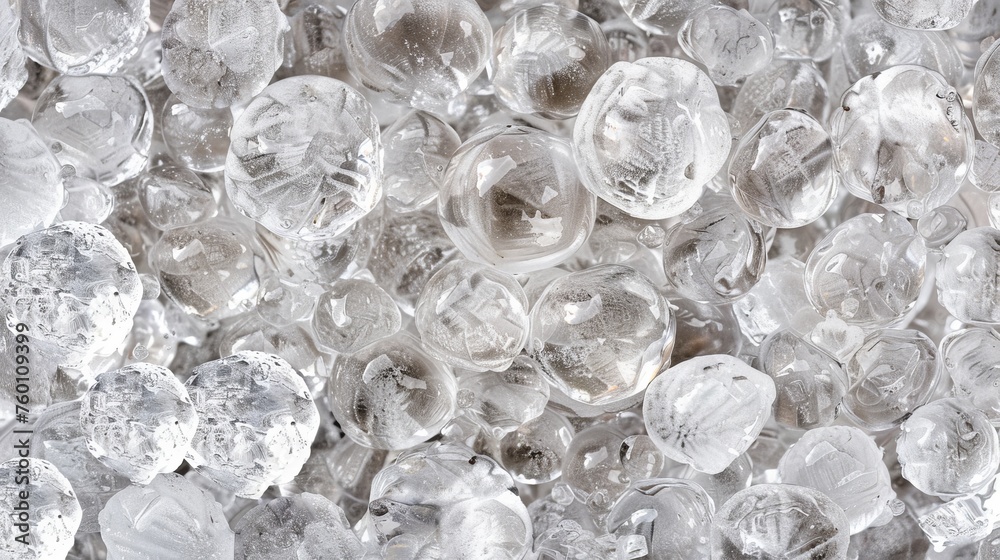 Close up of ice balls, seamless texture Close up of ice balls, seamless texture