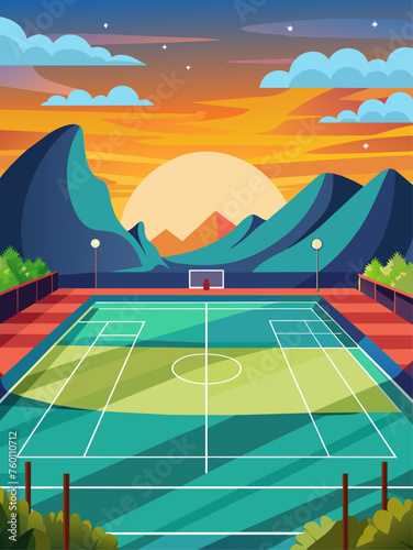 Futsal players compete on an indoor court with a hard surface.