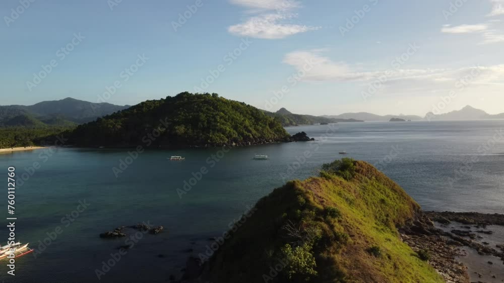 Aerial view of Nacpan Beach Palawan Philippines Aerial view of Nacpan Beach Palawan Philippines