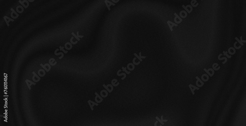 Abstract Smooth elegant black satin Textile texture Silk luxurious background design with noise