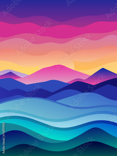 Vibrant gradients swirl through a watery background, creating an ethereal and mesmerizing visual effect.
