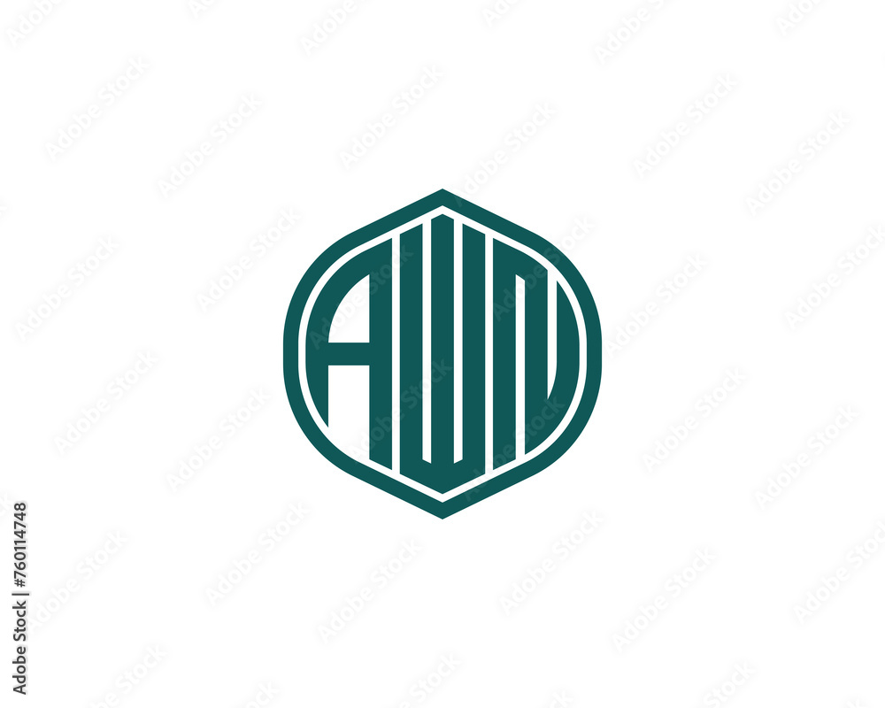 AWN logo design vector template AWN logo design vector template
