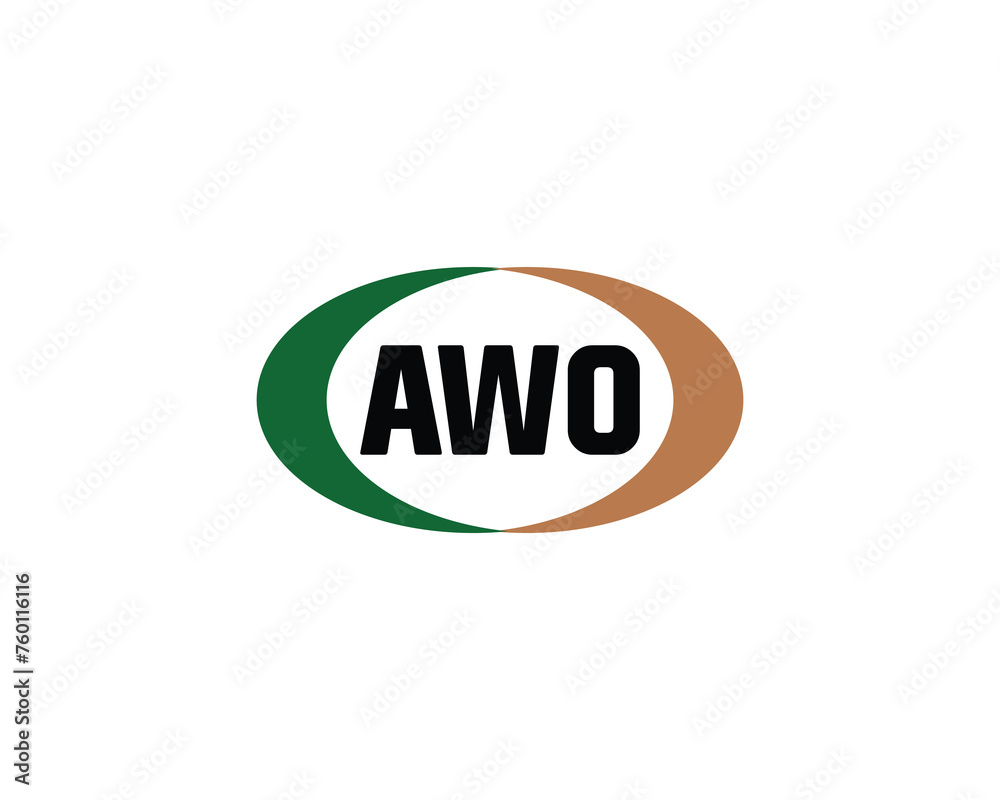 AWO logo design vector template AWO logo design vector template