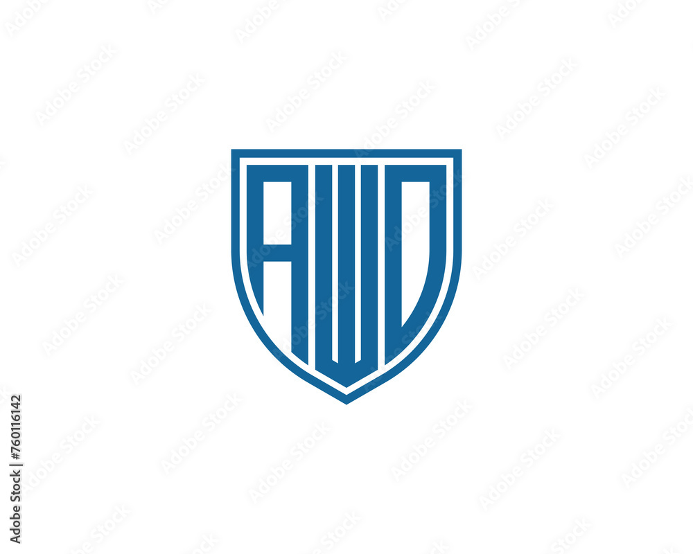 AWO logo design vector template