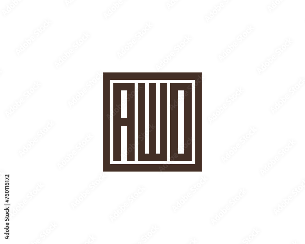 AWO logo design vector template AWO logo design vector template