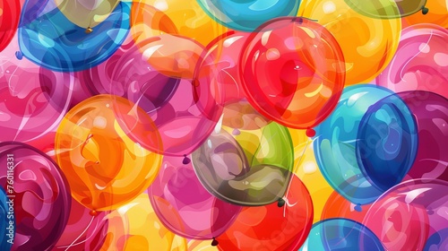 Colorful balloons background