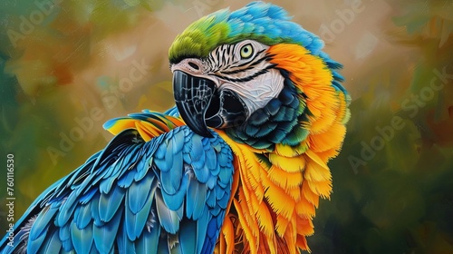 Colorful beautiful parrot