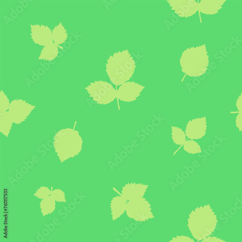 Organic green  leaves seamless pattern