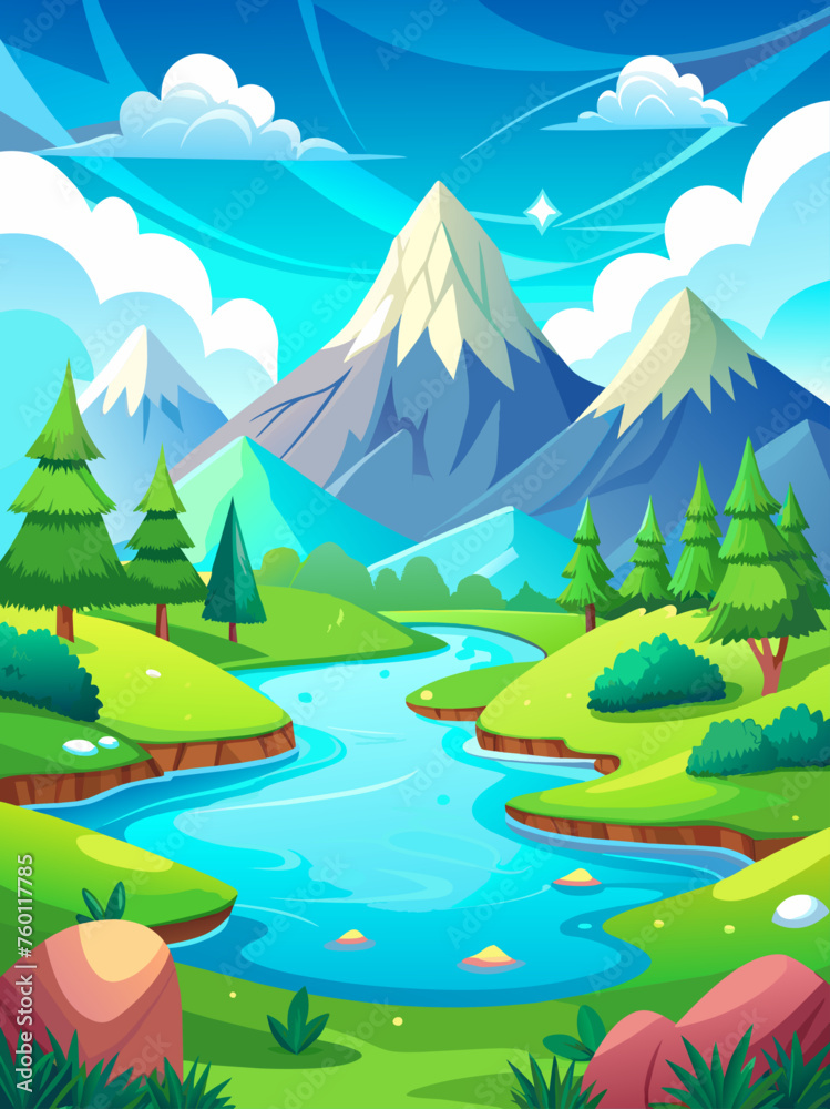 Obraz premium Tranquil water ripples gently across a serene landscape under a pastel-hued sky.