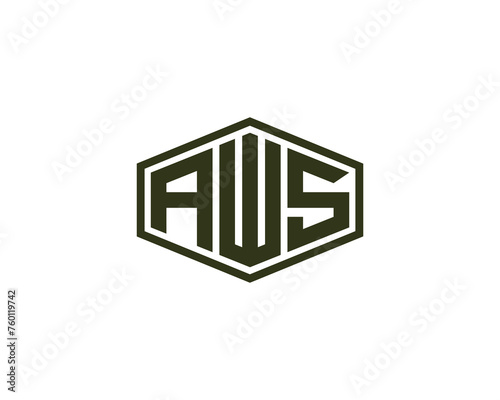 AWS logo design vector template