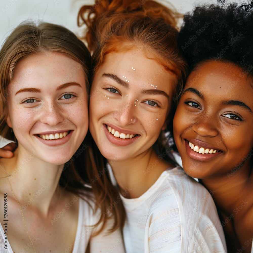 people with different skin colors relaxed and happy Job