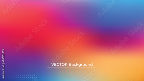 Smooth and blurry colorful gradient mesh background. Modern bright rainbow colors. Easy editable soft colored vector banner template. Premium quality