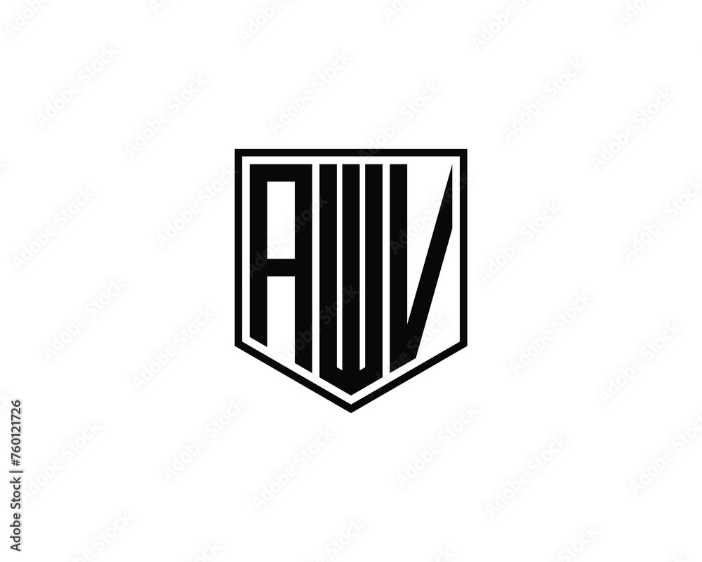 AWV logo design vector template