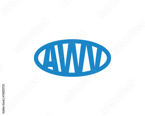 AWV logo design vector template photo