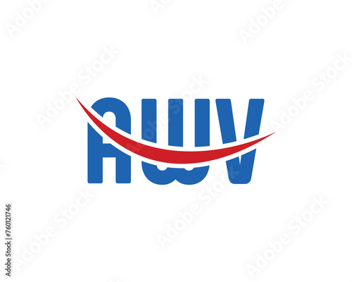 AWV logo design vector template photo