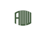 AWW Logo design vector template