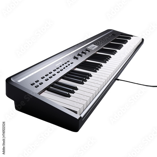 piano keys isolated on white