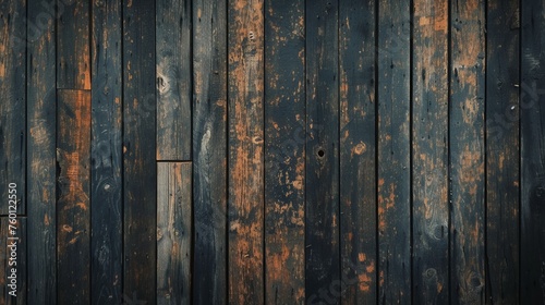 Dark wooden board texture with a vintage feel, illustrating aged and timeworn use, perfect as a background