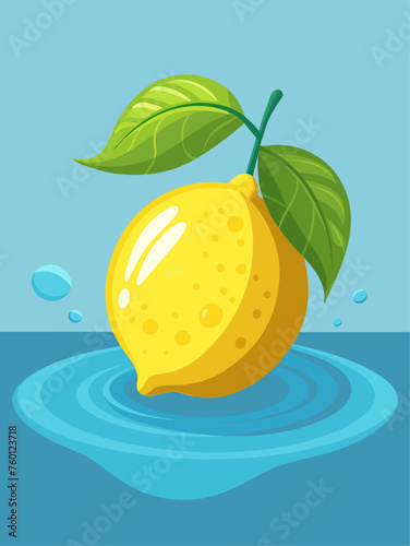 A refreshing glass of water infused with lemon slices, providing a zesty and hydrating beverage.