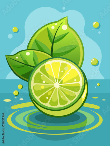 Lime wedges float in a clear glass of water.