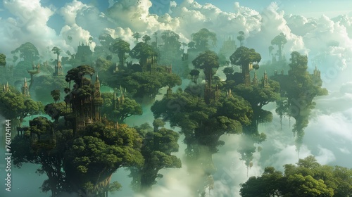 Fantasy city of trees © vannet