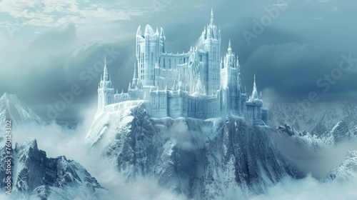 Fantasy ice castle image illustration landscape
