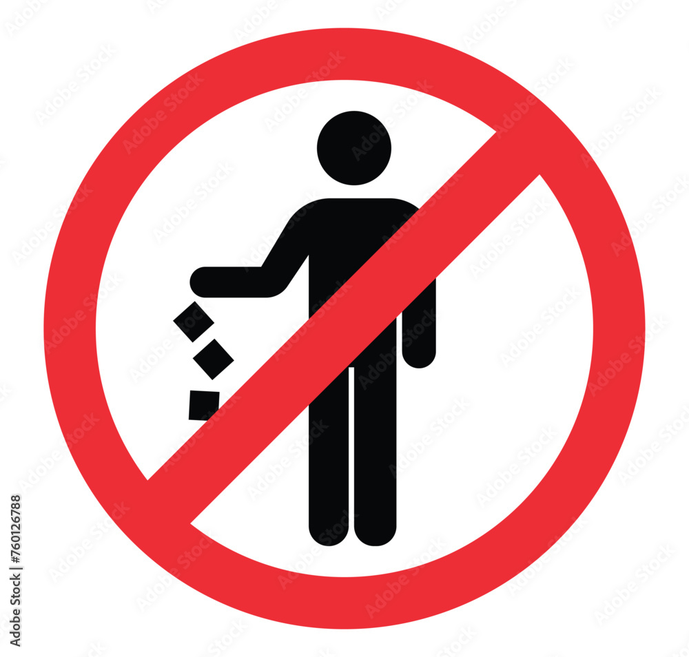 Don't litter sign vector stock illustration Don't litter sign vector stock illustration