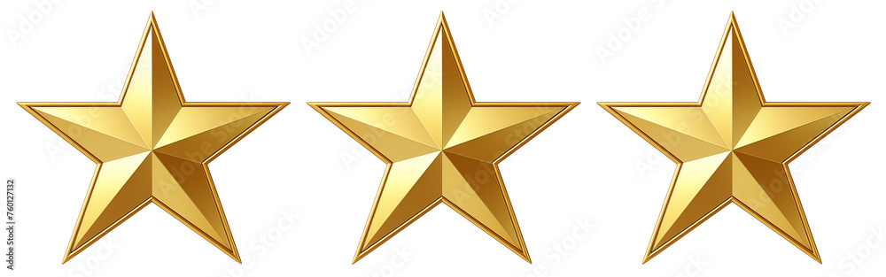 Fototapeta premium gold star on white background