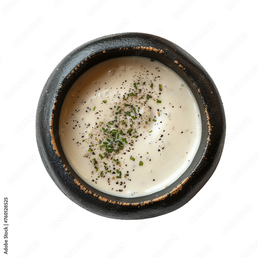 a bowl of isolated dessert
