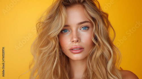 Blonde Beauty with Shimmering Wavy Hair