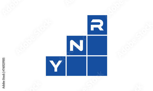 YNR initial letter financial logo design vector template. economics, growth, meter, range, profit, loan, graph, finance, benefits, economic, increase, arrow up, grade, grew up, topper, company, scale photo