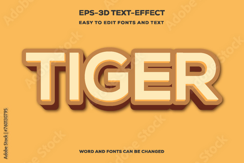 Tiger 3D Text Effect.
