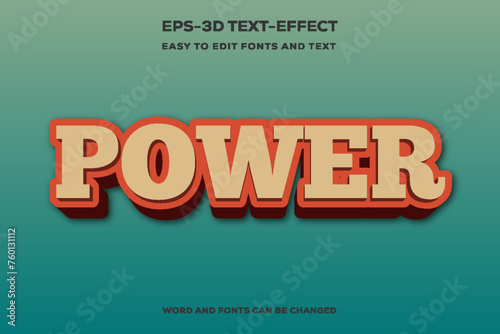 Power 3D Text Effect.