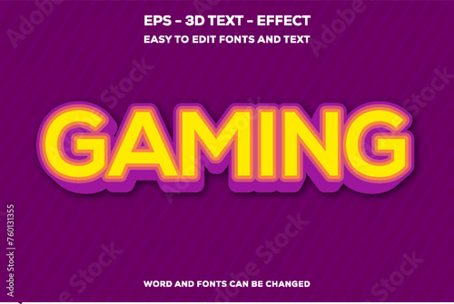 Gaming 3D Text Effect.