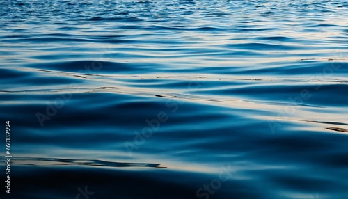 closeup of dark blue water photo background with soft waves