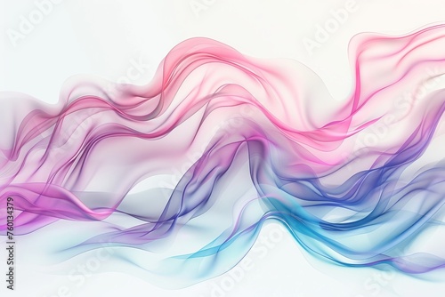 abstract color waves on white background