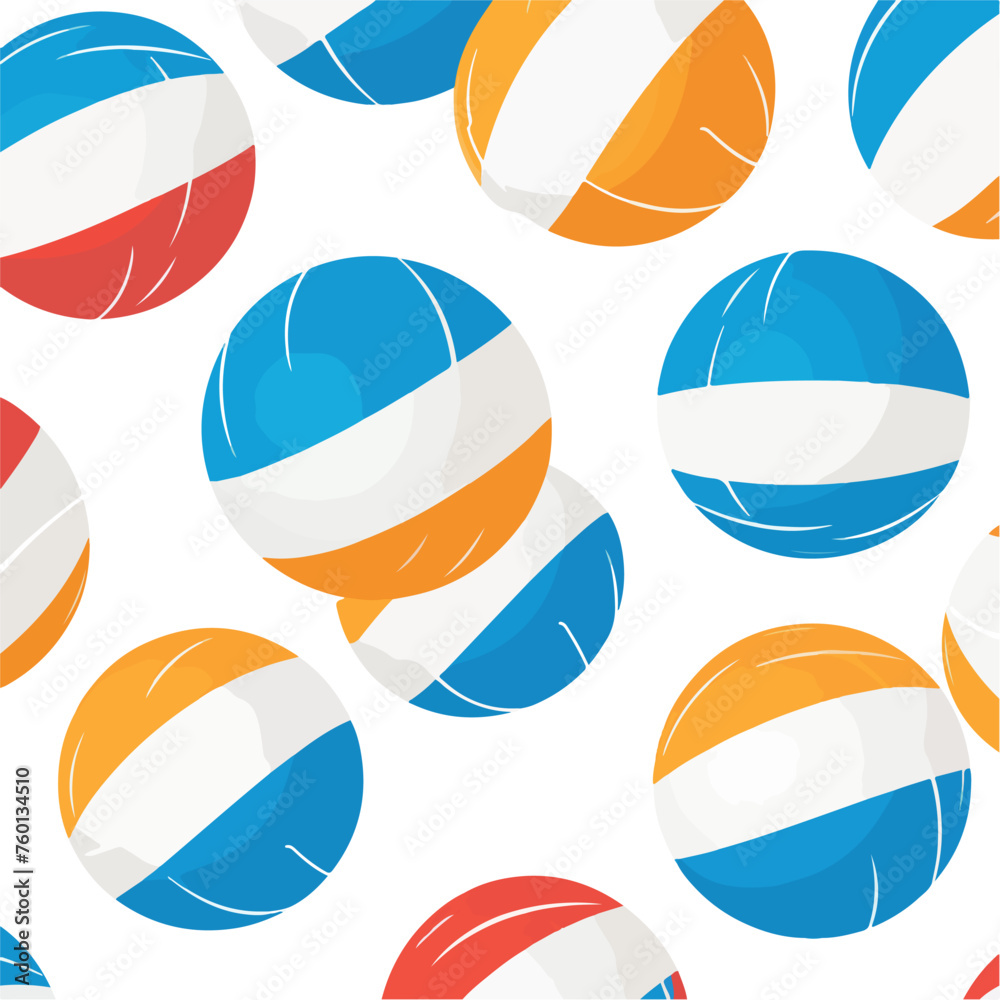 Vector seamless pattern of beach volleyball balls i