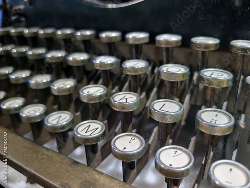 numbers and letters old typewriter