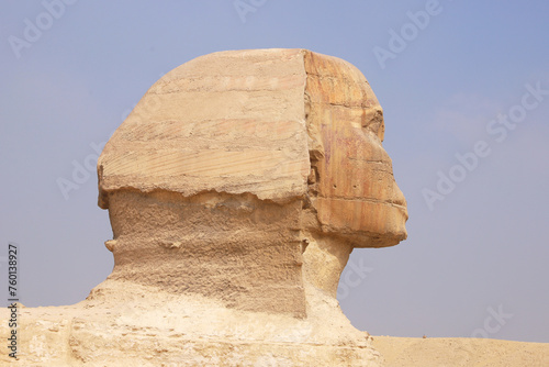 Head of  Sphinx Giza Cairo Egypt Africa