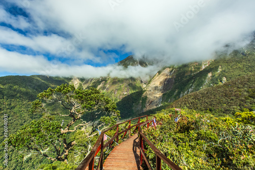 Mount Kinabalu viewed from the summit of nearby Maragang Hill