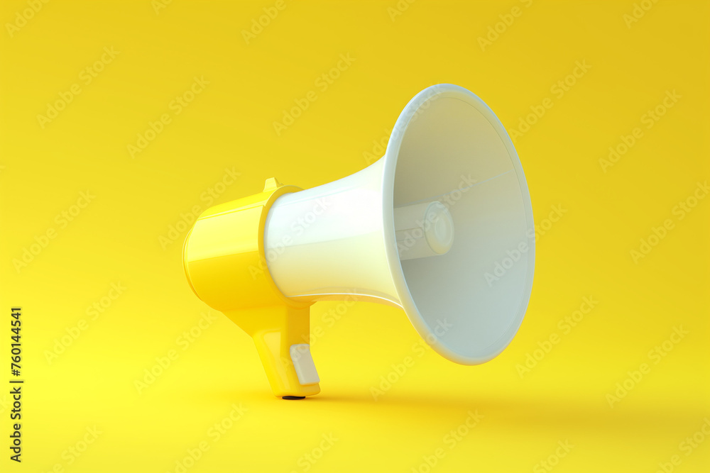 3d megaphone speaker or loudspeaker bullhorn for announce promotion, Ai Generated