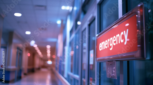 emergency board in hospital - directional signs - Guide sign